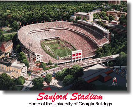 Sanford Stadium Home of the University of Georgia Bulldogs